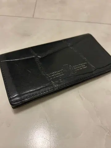 블랙 가죽 장지갑 골드 지퍼 가죽