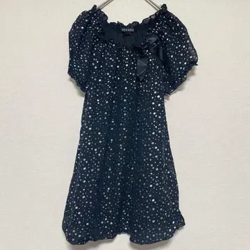 새상품급 GEORGE 도트 무늬 오프숄더 튜닉 10-12 파티