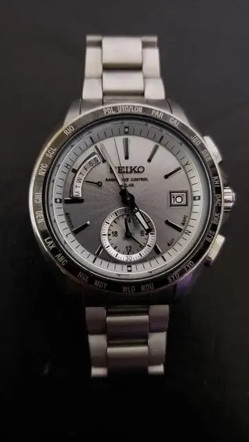 SEIKO 브라이츠 남성용 손목시계 전파 솔라 티타늄