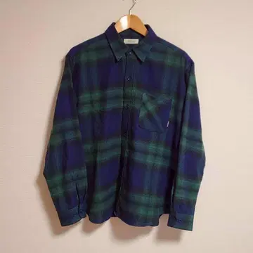 라디얼 Radiall 셔츠 옴브레 체크 긴팔 플란넬 셔츠 M