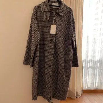 FASHIRU 스탠 칼라 롱 코트