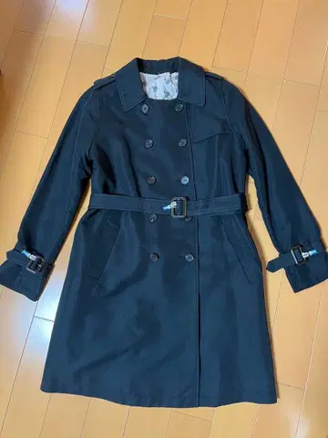 그로브 블랙 트렌치코트 2way 안감 탈부착 가능