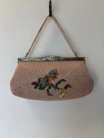 비즈 자수 꽃무늬 클러치백