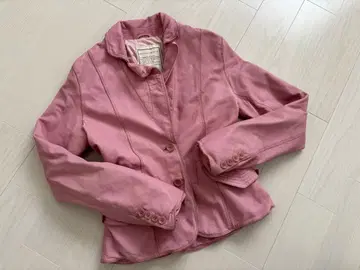 핑크 가죽 자켓 M 사이즈