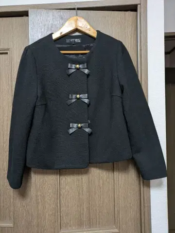노카라 블랙 자켓 리본 포함