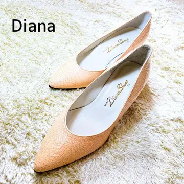 다이애나 펌프스 24cm 베이지 계열 힐 6cm 포멀