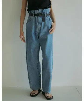 anuke 앙누크 웨이스트 터크 데님 38 사이즈