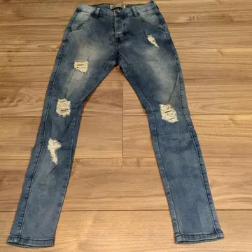 시크 실크 라이트 블루 스키니 데님