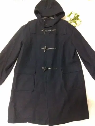 [ 고품질 ] 무인양품 더플 코트 네이비 LL 따뜻한 롱 코트