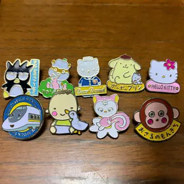산리오 핀 배지 9개 세트 캐릭터츄!