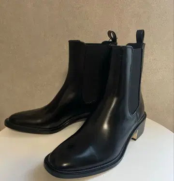 택 포함 미사용 새상품! ZARA 사이드 고어 부츠 39 블랙