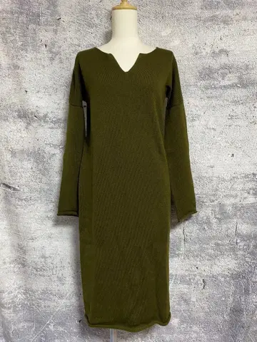 와이즈 니트 원피스 그린