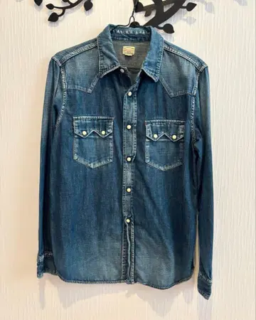 쿠티 긴팔 웨스턴 셔츠 빈티지 가공