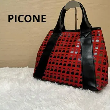 새상품급 PICONE 피코네 토트백 사제 패턴 빨간색