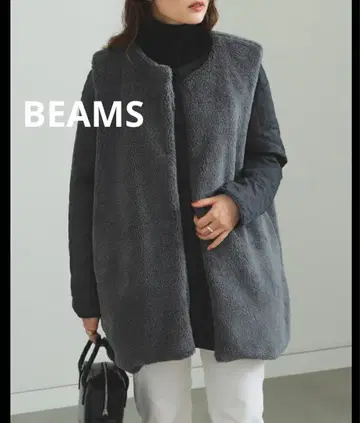 BEAMS HEART / 보아 베스트 포함 퀼팅 블루종 아우터