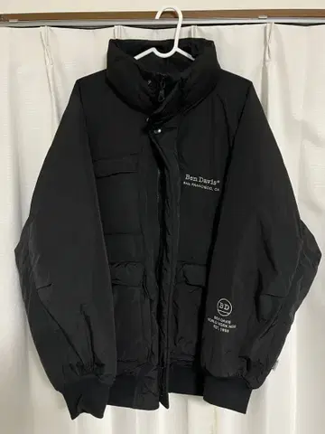 Ben Davis 블랙 다운 자켓/세일링 자켓 M 충전솜