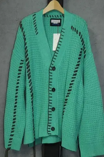 MAISON SPECIAL 귀 와플 니트 가디건 1 민트