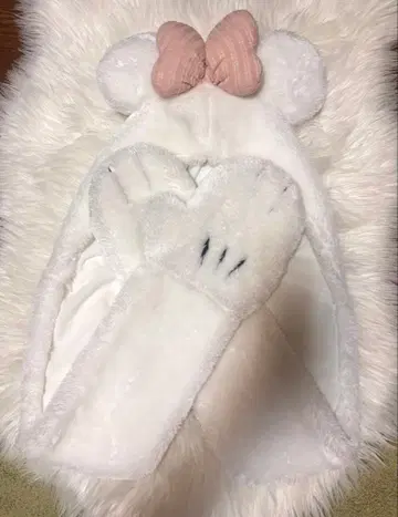 디즈니 후드 부착 머플러 미니