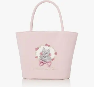 Maison de FLEUR 고양이 자수 토트백
