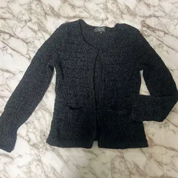 쿠 드 샹스 블랙 가디건 38