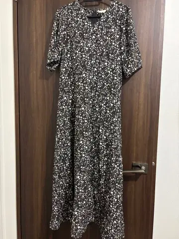 BEAMS HEART 새상품 꽃무늬 반팔 롱 원피스