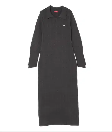 POLO BCS 콜라보 케이블 니트 원피스