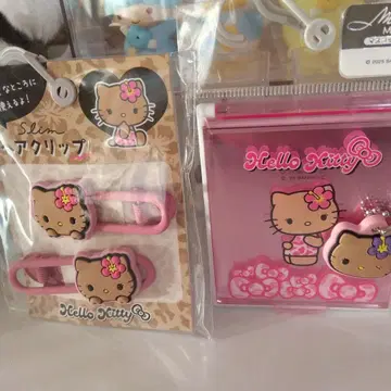 갸루 키티 헤어 클립 & 거울 2개 세트