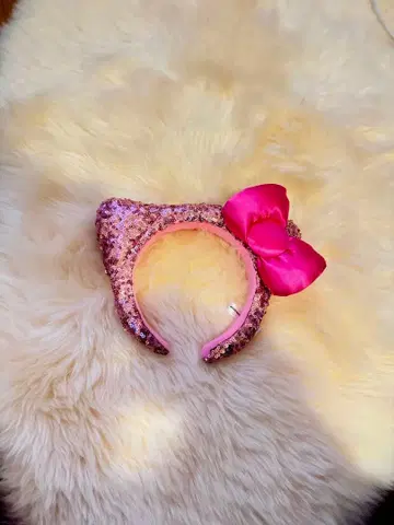 USJ 키티 고양이 귀 머리띠 스팽글