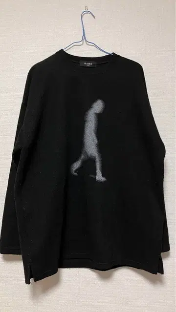 GAME 블랙 트레이닝복 걷는 사람 그래픽 구제 의류