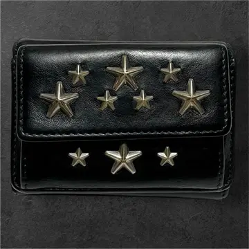 지미추 JIMMY CHOO 스타 스터드 3단 폴더형 컴팩트 지갑