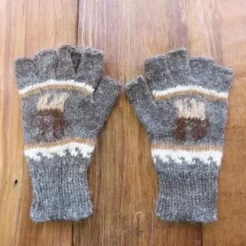 새상품 핑거리스 장갑 알파카 모 페루 에스닉 동양풍 스타일 M189