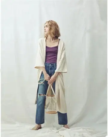 Ungrid 크러쉬 스트레이트 데님 블루