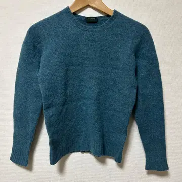 ZANONE 라나 울 니트 스웨터 블루 그린 사이즈 46