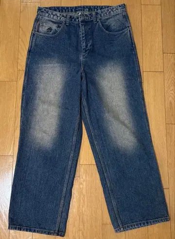 antimid 루즈핏 워시 데님 팬츠 L