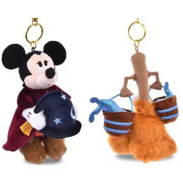 미키 빗자루 봉제 인형 키링 Disney FANTASIA 85