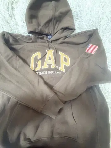 GAP 브라운 후드 부착 후드티 ( L )