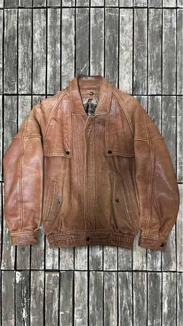 브라운 가죽 자켓 램 가죽 일본제