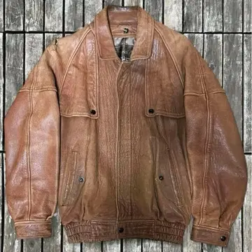 브라운 가죽 자켓 램 가죽 일본제