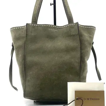 컨디션 최상 J&M DAVIDSON 벨 미니 토트백 스웨이드 카키