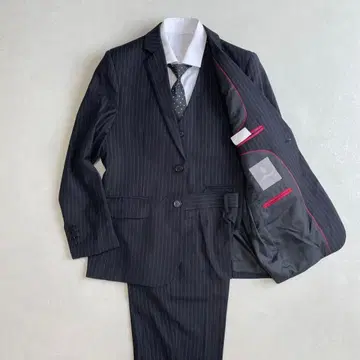 MINEKA 네이비 스트라이프 수트 세트