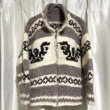 70s 카우친 자켓 알루미늄 지퍼 GLAY & CREAM