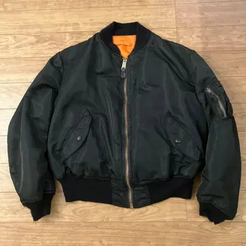 90s 알파 MA-1 USA제 ideal 지퍼 black XL