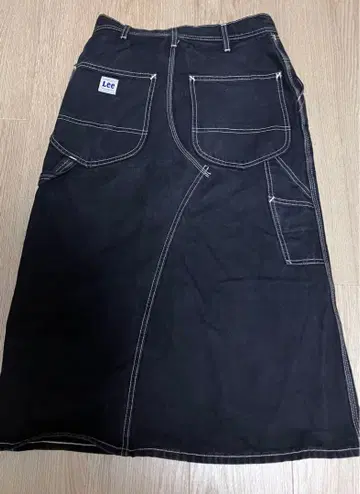 블랙 리메이크 데님 LEE 스커트 슬릿