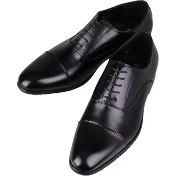 스트레이트 팁 드레스 슈즈 / 블랙 / 가죽 / 시멘트 제법 26.0cm