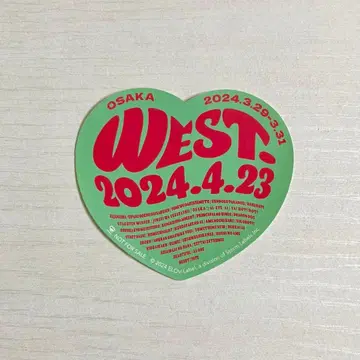 WEST. AWARD 회장 한정판 CD 구매 혜택 스티커 오사카