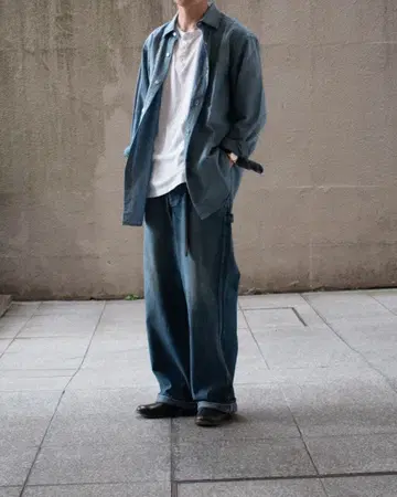 피그벨 PEOPLE 별주 DENIM PAINTER TROUSERS