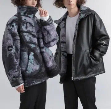 HARE 리버서블 랜드스케이프 보아 블루종 새상품급