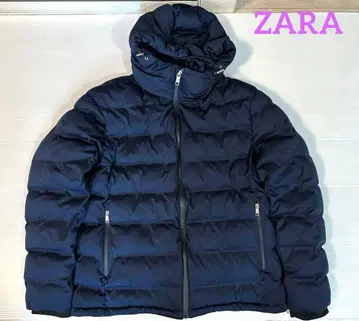 ZARA 네이비 다운 자켓 후드 부착