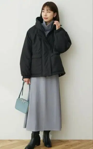 Petit Fleur 다운 자켓 블랙 프리 사이즈