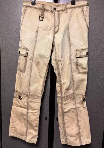 로엔 데미지 치노 팬츠 카고 팬츠 34 사이즈 레오파드